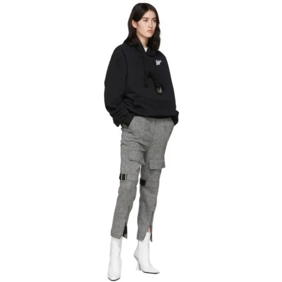 WE11DONE Black Streetstyle Hoodie Oversized Fit with gromme details size medium - Picture 3 of 4